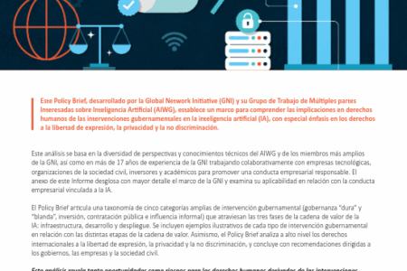 Policy Brief en español – Global Network Initiative Policy Brief en español – Global Network Initiative