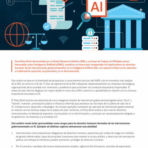 Policy Brief en español – Global Network Initiative
