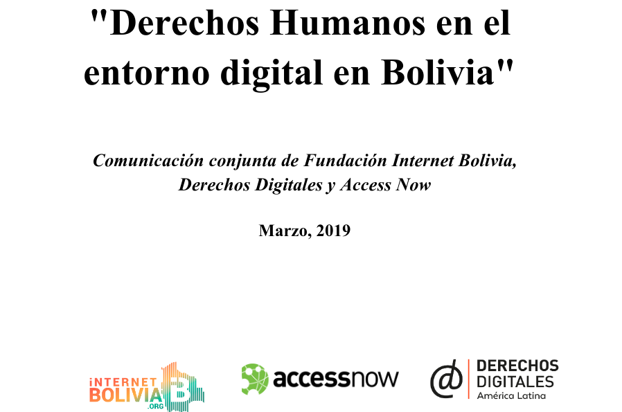 Informe «Derechos Humanos en el entorno digital en Bolivia»